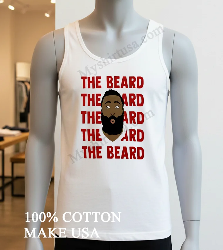 James Harden The Beard Repeat funny america t-shirts - white-t-shirt James Harden The Beard Repeat Shirt White T Shirt 3