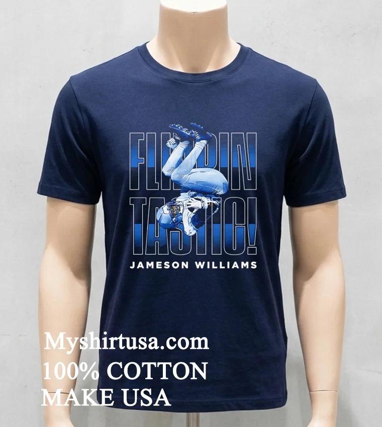 Jameson Williams Detroit Flippintastic Vintage Shirt Navy Shirt