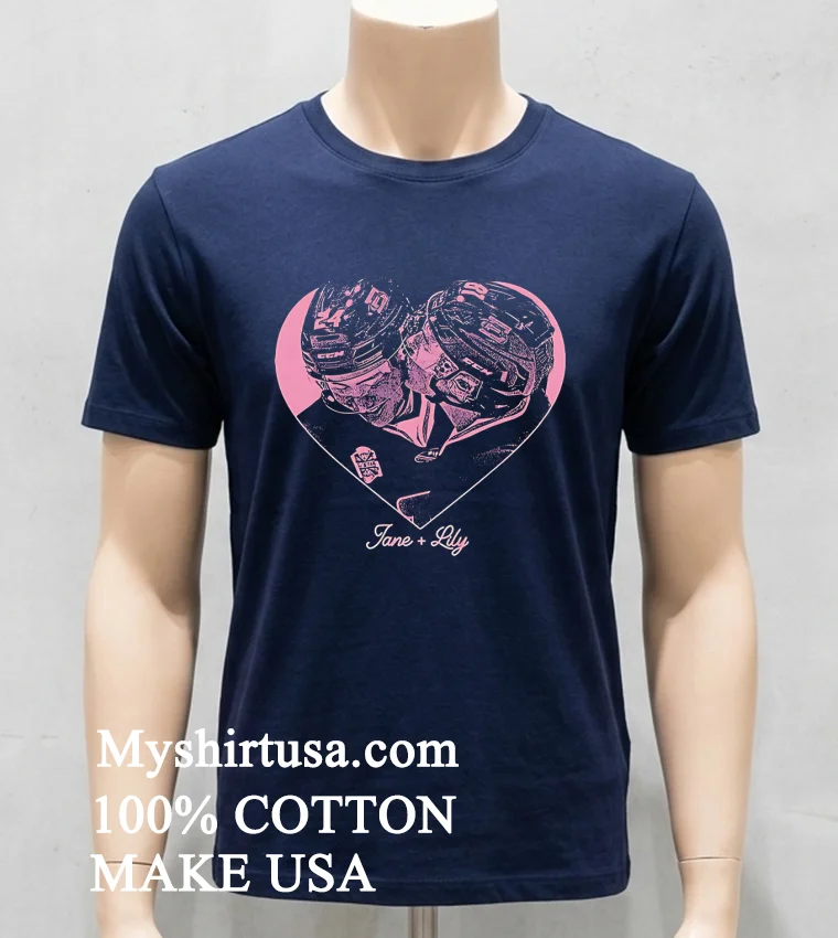 Jane And Lily Heart Hockey Shirt Navy Shirt