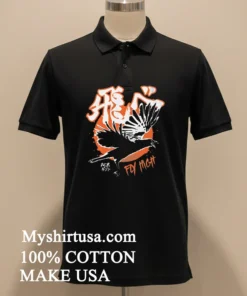 Japanese Kanji Fly High Crow Wings Silhouette funny america t-shirts
