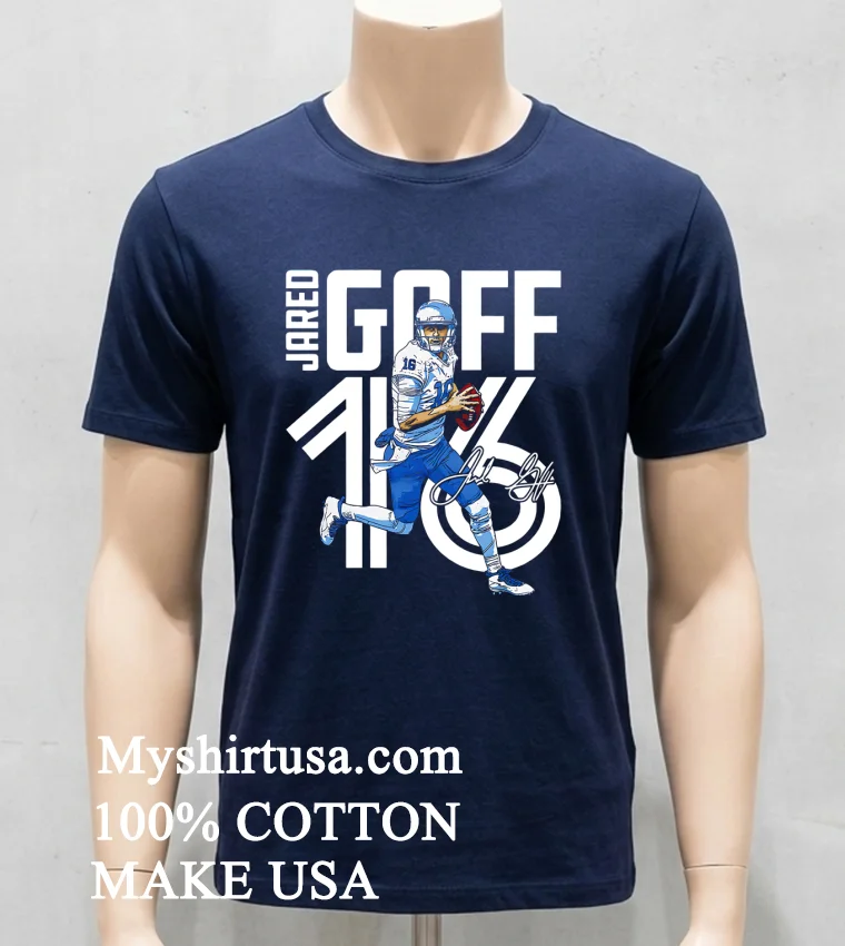 Jared Goff Detroit Lions Nfl Player Shirt - navy-shirt Jared Goff Detroit Lions Nfl Player Shirt Navy Shirt