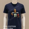 Jaxon Smith Njigba Number 11 Sunglasses Holding Football Gesture Shirt Navy Shirt