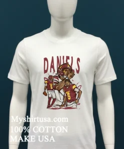 Jayden Daniels Cartoon Style Washington Football Shirt