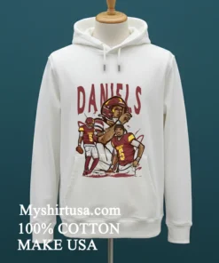 Jayden Daniels Cartoon Style Washington Football Shirt