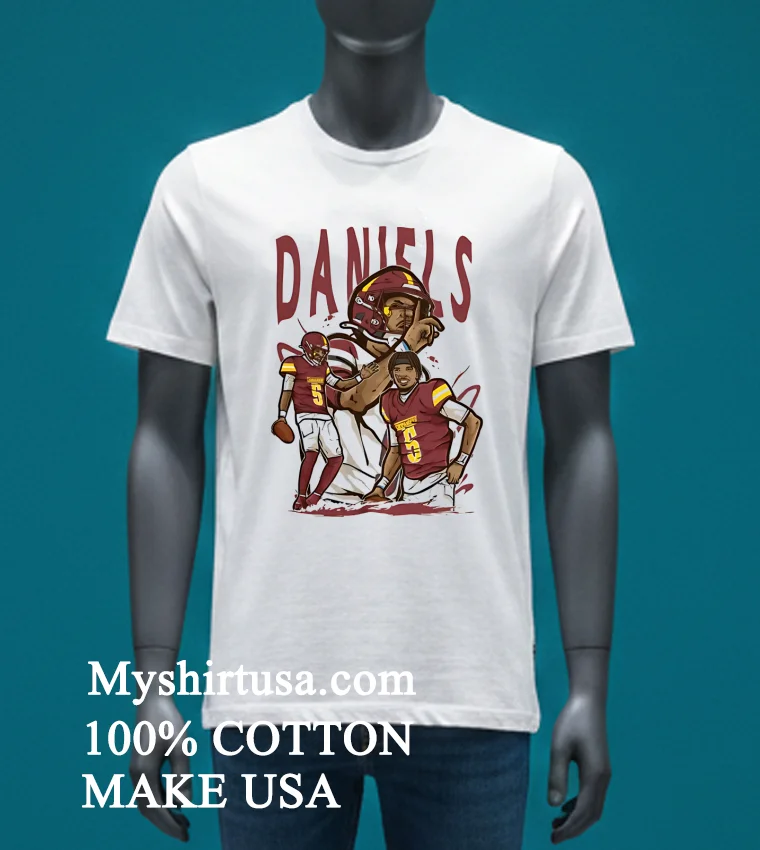 Jayden Daniels Cartoon Style Washington Football Shirt - white-t-shirt Jayden Daniels Cartoon Style Washington Football Shirt White T Shirt 3
