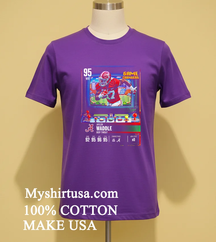 Jaylen Waddle A Deep Threat Alabama Crimson Tides Shirt - purple-shirt Jaylen Waddle A Deep Threat Alabama Crimson Tides Shirt Purple Shirt