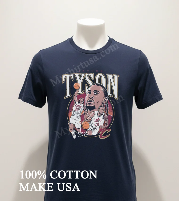 Jaylon Tyson Cleveland Cavaliers Signature Graphic funny america t-shirts - navy-shirt Jaylon Tyson Cleveland Cavaliers Signature Graphic Shirt Navy Shirt