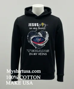 Jesus In My Heart Texans In My Veins Shirt