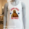 Jesus Loves The Phils Philadelphia Baseball Liberty Bell Shirt White T Shirt 3