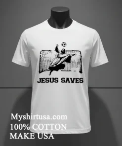 Jesus Saves Soccer Ringer Shirt