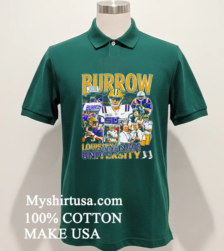 Joe Burrow Louisiana State University Graphic Shirt Green Shirt