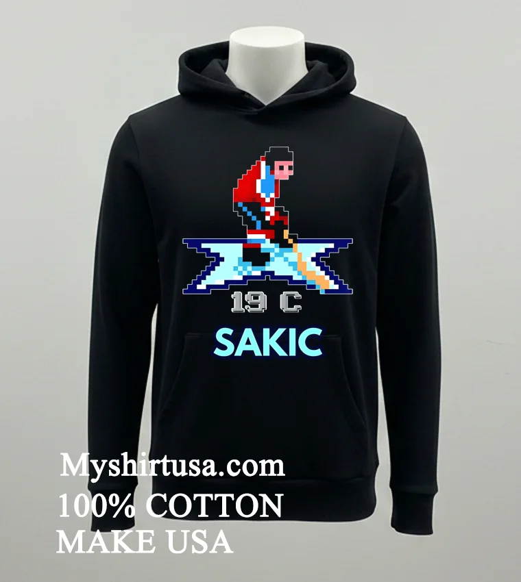 Joe Sakic Of The Colorado Avalanche Video Games Shirt Balck Shirt