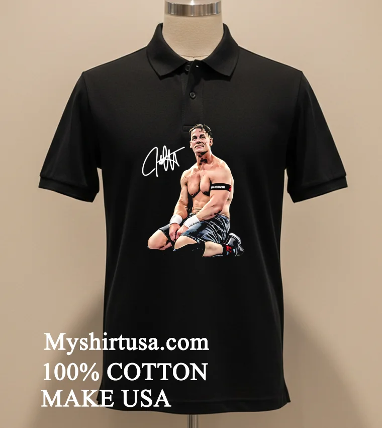 John Cena Pro Wrestler Autograph Signature funny america t-shirts - balck-shirt John Cena Pro Wrestler Autograph Signature Shirt Balck Shirt