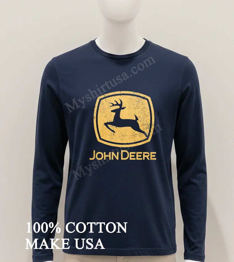 John Deere Vintage Jumping Deer Logo funny america t-shirts - hoodie-shirt John Deere Vintage Jumping Deer Logo Shirt Hoodie Shirt 1