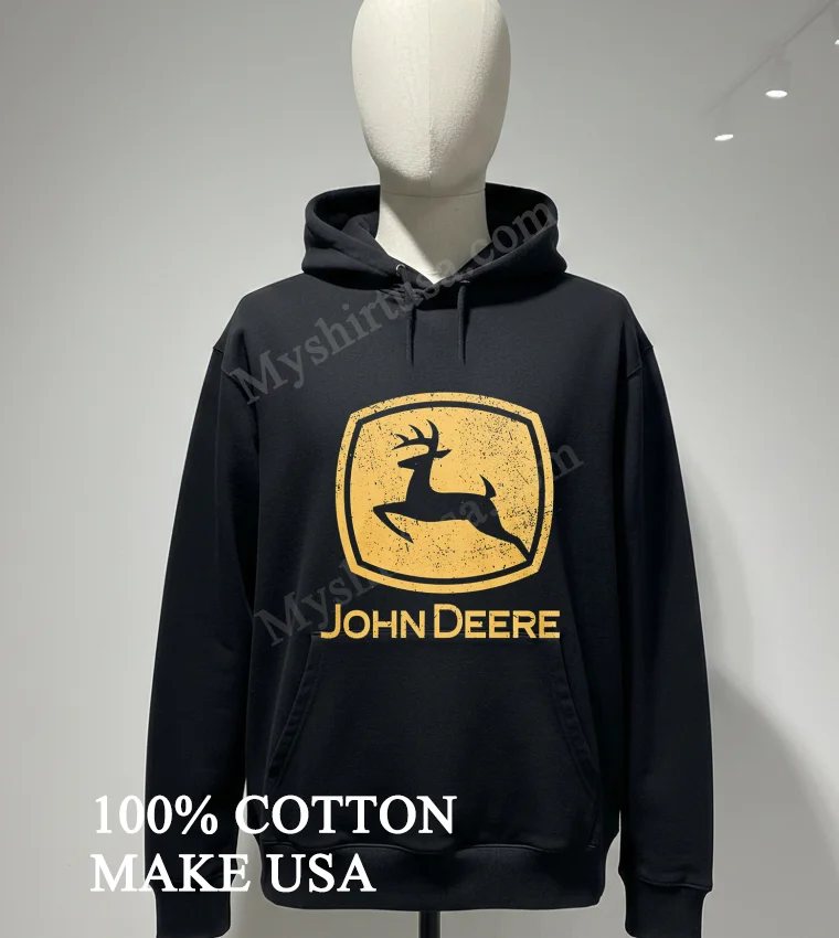 John Deere Vintage Jumping Deer Logo Shirt Hoodie Shirt