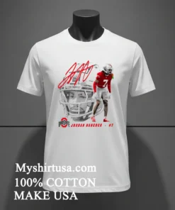 Jordan Hancock 7 Ohio State Buckeyes National Champion Shirt White T Shirt 2