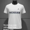 Jordan Michigan Wolverines Primetime Wordmark Shirt White T Shirt 2