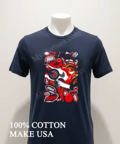 Jordan Red Sneaker Face Collage Good Days Moment Okay funny america t-shirts