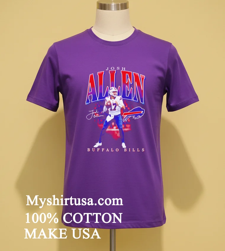 Josh Allen Buffalo Bills Player Hype Signature Shirt Purple Shirt