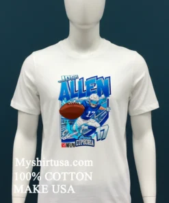 Josh Allen Quarterback 17 Football Art Shirt
