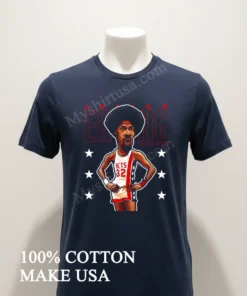 Julius Erving New York Nets 32 Basketball Legend Caricature funny america t-shirts