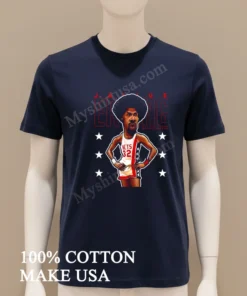 Julius Erving New York Nets 32 Basketball Legend Caricature funny america t-shirts