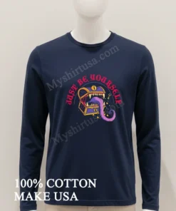 Just Be Yourself Mimic Monster Treasure Chest Teeth Eye Coins Shirt