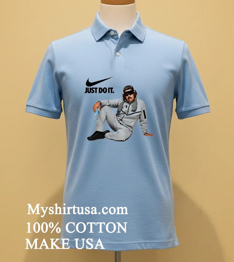 Just Do It Nicolas Maduro Meme Shirt - blue-shirt Just Do It Nicolas Maduro Meme Shirt Blue Shirt