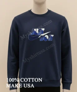 Just Do It Nike Swoosh Horizontal Distorted Text funny america t-shirts