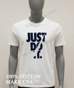 Just Do It Nike Swoosh Vertical Stacked Text funny america t-shirts