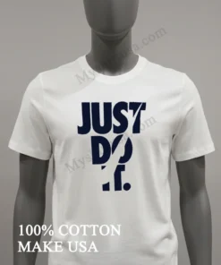 Just Do It Nike Swoosh Vertical Stacked Text funny america t-shirts
