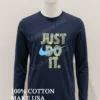 Just Do It Swirly Pattern Blue Swoosh Graphic Shirt Hoodie Shirt 1
