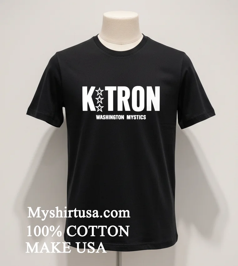 K Tron Washington Mystics Wnba Basketball White Logo Shirt Balck Shirt