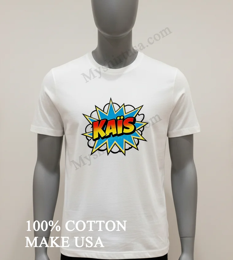 Kais Name In Colorful Comic Book Pop Art Style funny america t-shirts - white-t-shirt Kais Name In Colorful Comic Book Pop Art Style Shirt White T Shirt 1