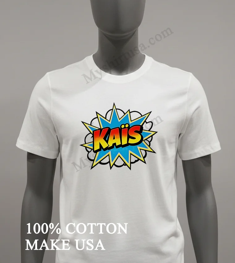 Kais Name In Colorful Comic Book Pop Art Style funny america t-shirts - white-t-shirt Kais Name In Colorful Comic Book Pop Art Style Shirt White T Shirt 2