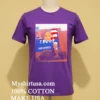 Kamala Was Replaced By Trump Poster Shirt Purple Shirt