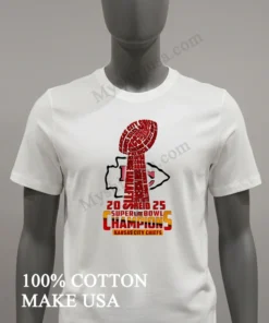 Kansas City Chiefs Football Champions Super Bowl 2025 White funny america t-shirts