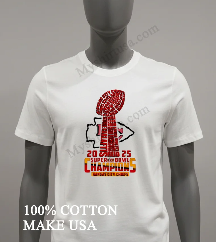 Kansas City Chiefs Football Champions Super Bowl 2025 White Shirt White T Shirt 2