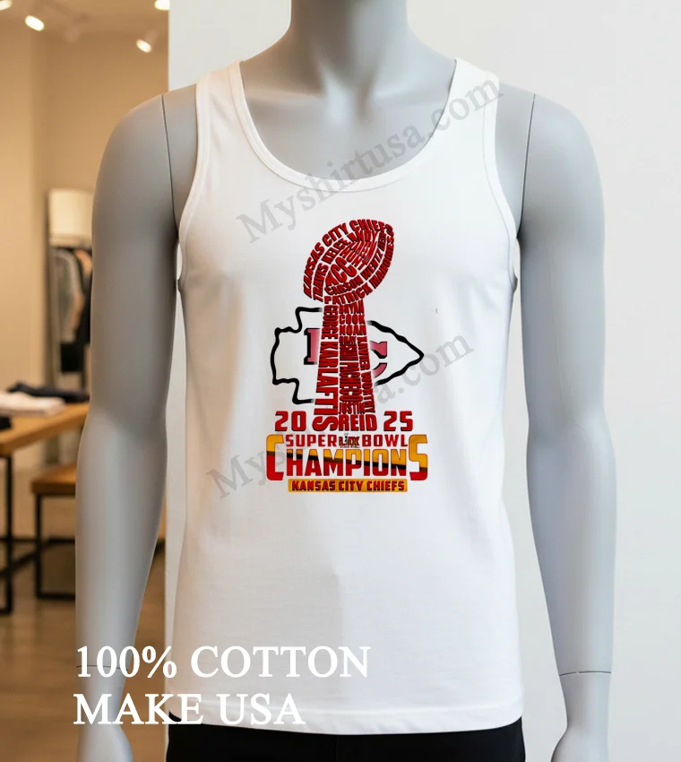 Kansas City Chiefs Football Champions Super Bowl 2025 White funny america t-shirts - white-t-shirt Kansas City Chiefs Football Champions Super Bowl 2025 White Shirt White T Shirt 3