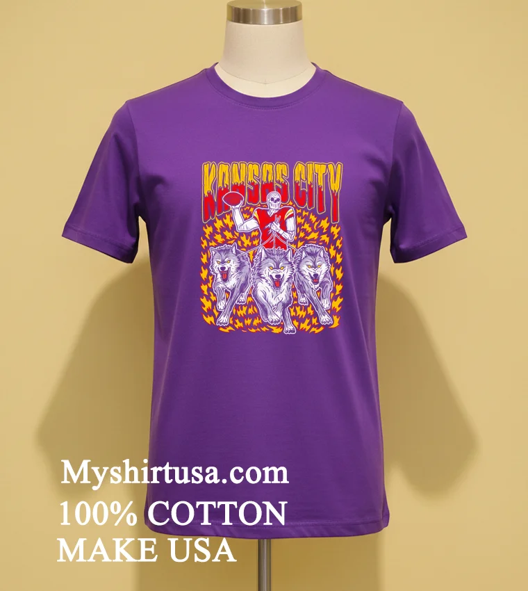 Kansas City Chiefs Skeleton Player Leading Wolf Pack Shirt - purple-shirt Kansas City Chiefs Skeleton Player Leading Wolf Pack Shirt Purple Shirt