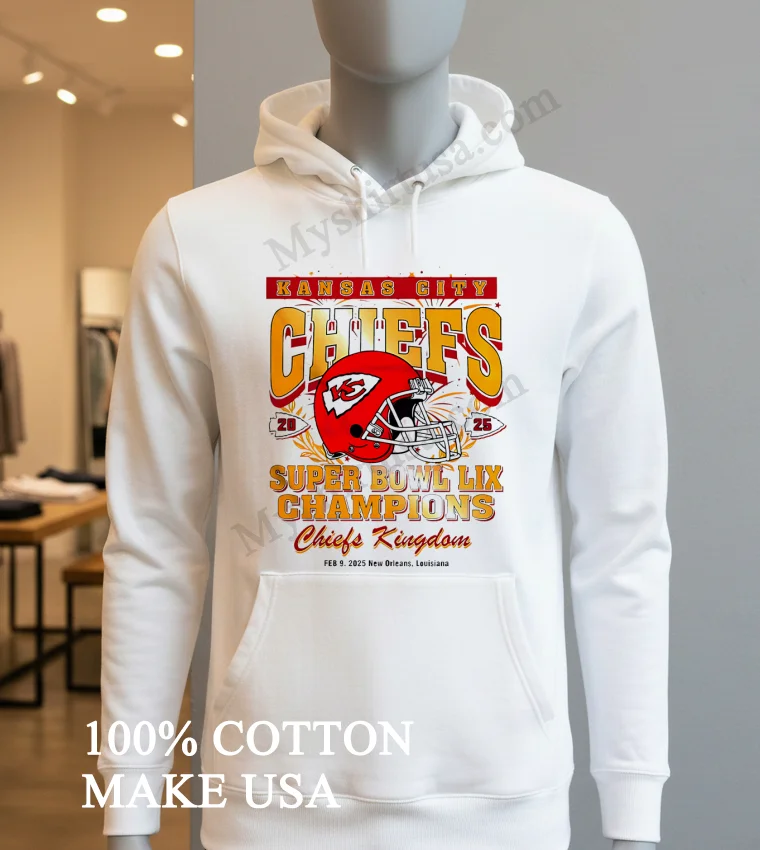 Kansas City Chiefs Super Bowl 2025 Champions Chiefs Kingdom Shirt Hoodie Shirt
