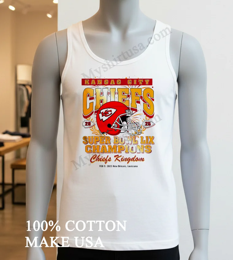Kansas City Chiefs Super Bowl 2025 Champions Chiefs Kingdom Shirt White T Shirt 3