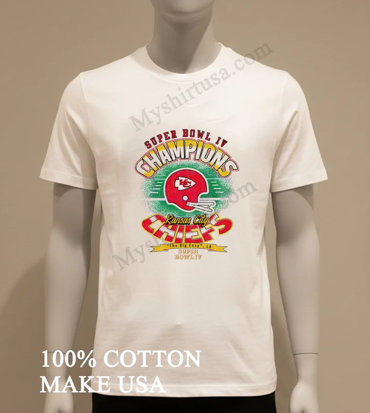 Kansas City Chiefs Super Bowl Champions Football Helmet 2205 Vintage Shirt White T Shirt