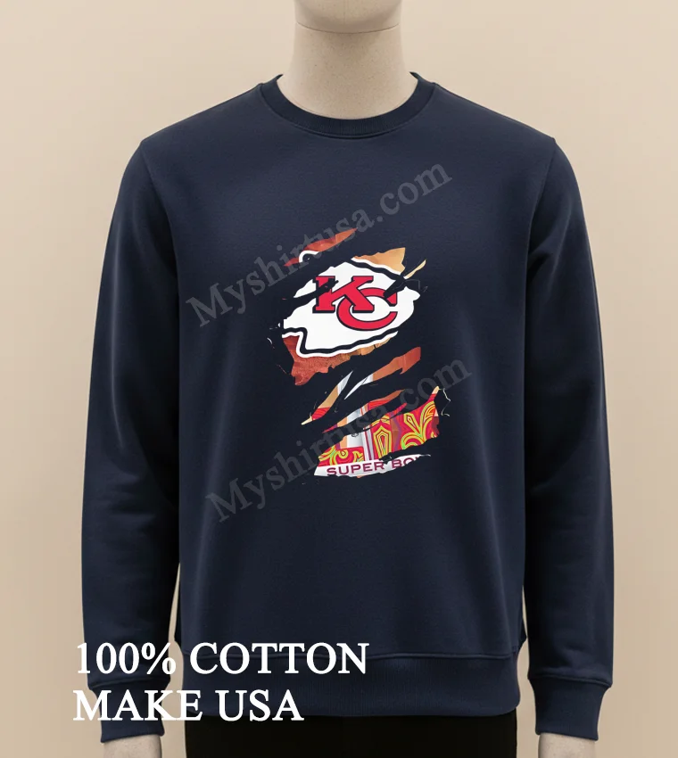 Kansas City Chiefs Super Bowl Lix 2025 New Logo Team Design Shirt Long Sleve Shirt