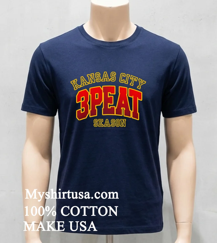 Kansas City Football 3 Peat Season Shirt - navy-shirt Kansas City Football 3 Peat Season Shirt Navy Shirt