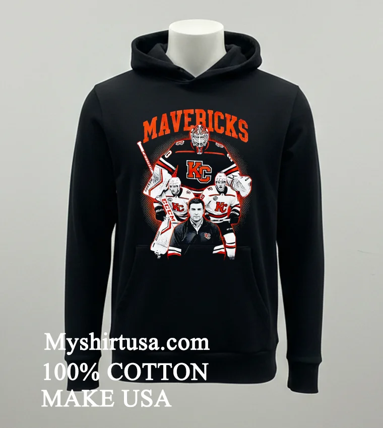 Kansas City Mavericks Ice Hockey Team Graphic Shirt Balck Shirt