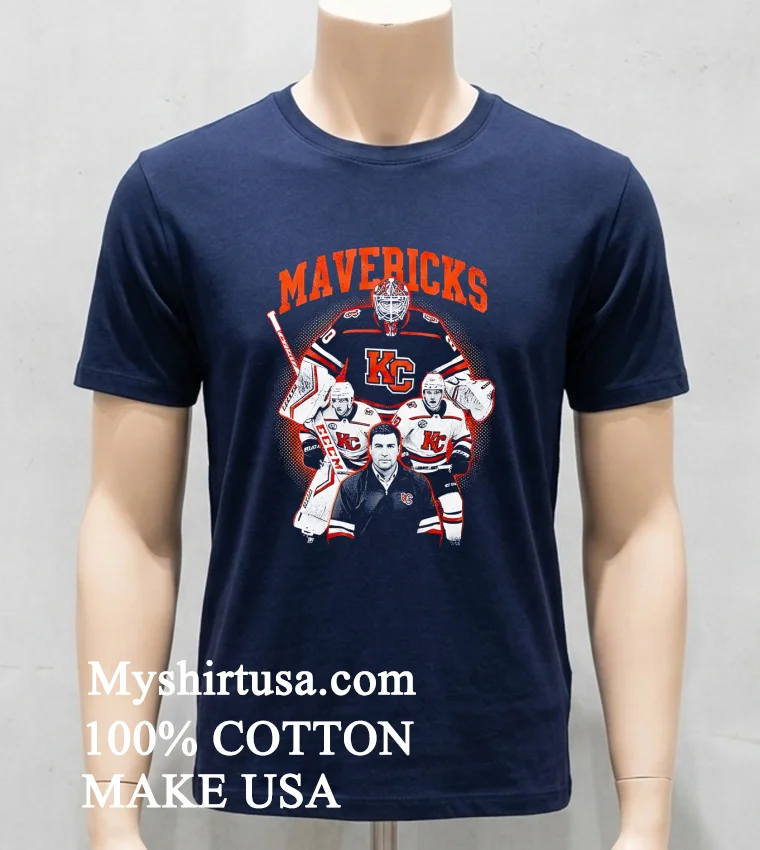Kansas City Mavericks Ice Hockey Team Graphic Shirt - navy-shirt Kansas City Mavericks Ice Hockey Team Graphic Shirt Navy Shirt