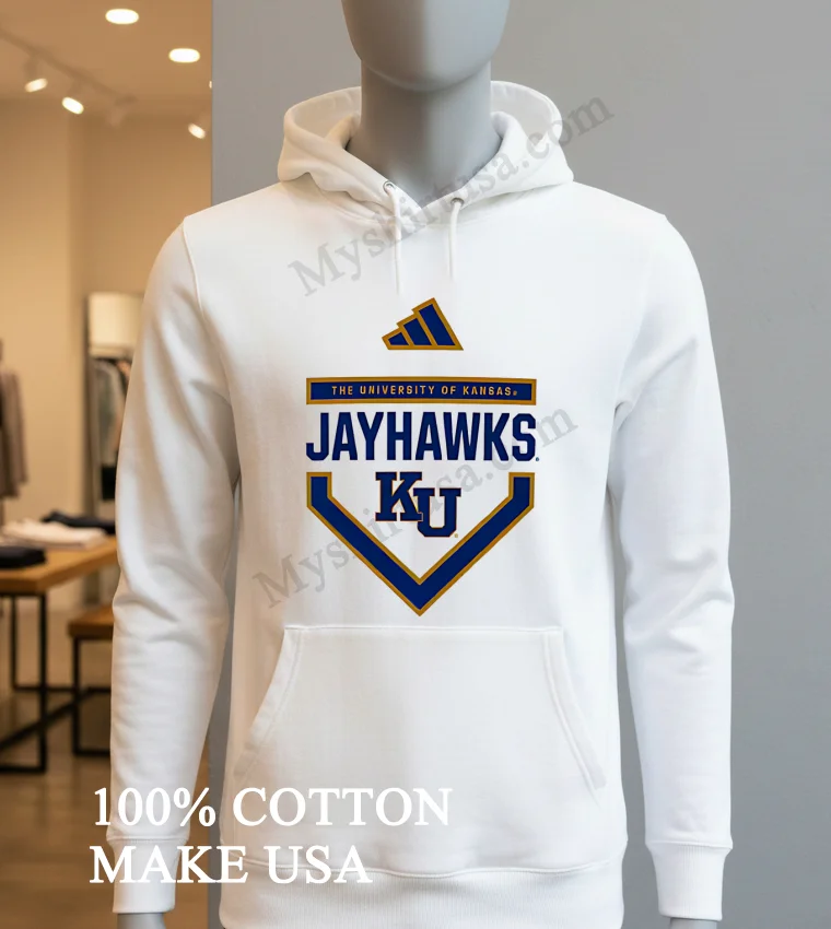 Kansas Jayhawks Adidas Home Plate Pre Game Shirt Hoodie Shirt