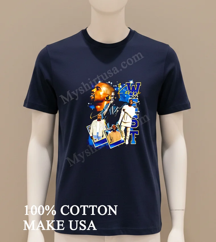 Kanye West College Dropout Reaper Tour Shirt Navy Shirt