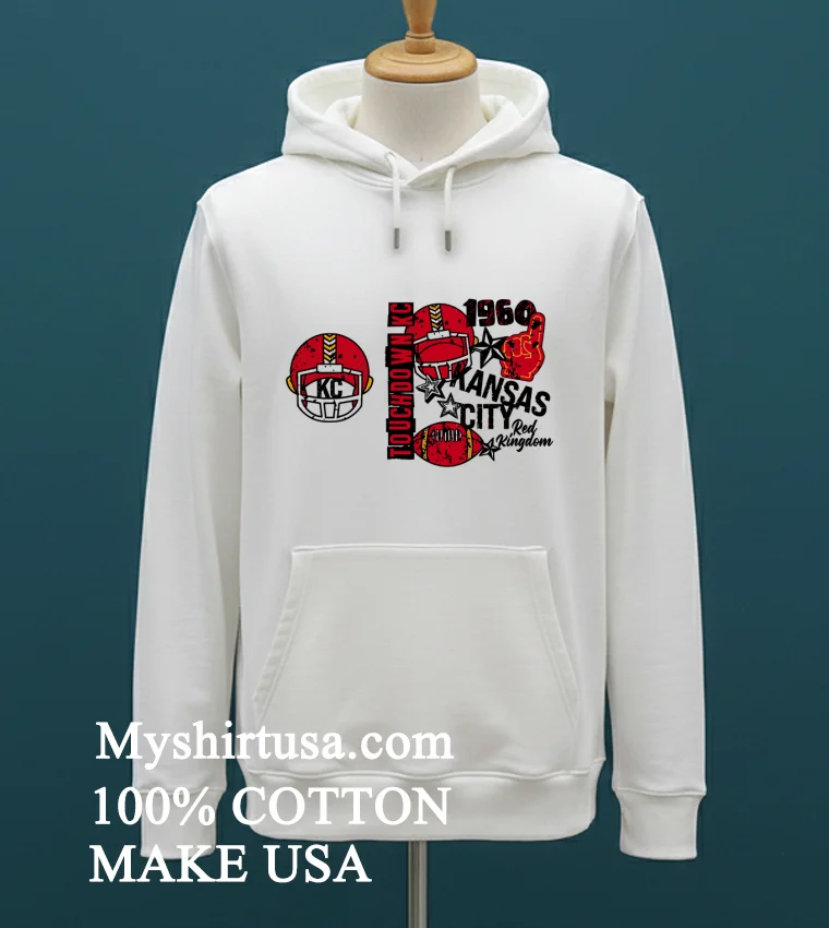 Kc Kansas City Football Red Kingdom Touch Down 1960 Shirt White T Shirt 2